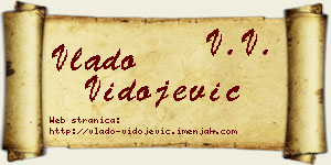 Vlado Vidojević vizit kartica
